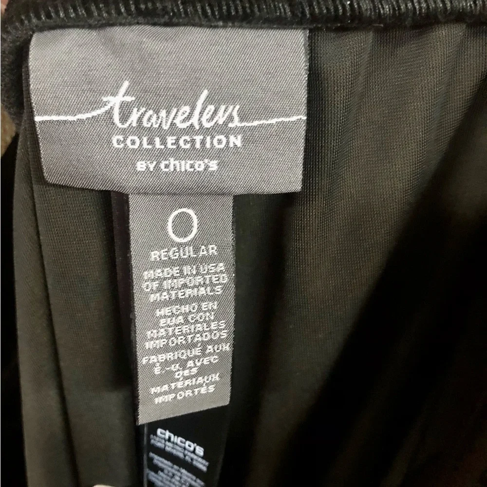 Chico's Travelers Classic Black Wide Leg Velvet Pants Size S NWT - Picture 2 of 5